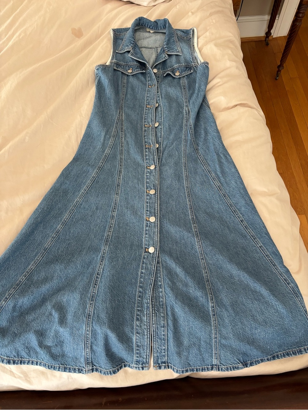 Madewell denim a-line dress with collar